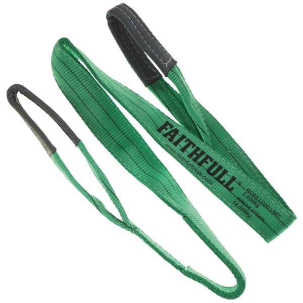Faithfull Lifting Sling Green 2 Tonne 60mm x 2m Faithfull Lifting Sling Green 2 Tonne 60mm x 2m