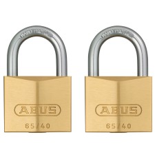 ABUS Mechanical 65/40mm Brass Padlock Twin Carded