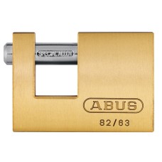 ABUS Mechanical 82/63mm Monoblock Brass Shutter Padlock Carded