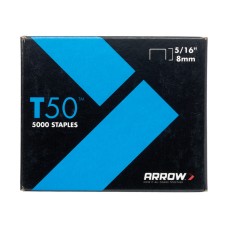 Arrow T50 Staples 8mm (5/16in) (Pack 5000, 4 x 1250)