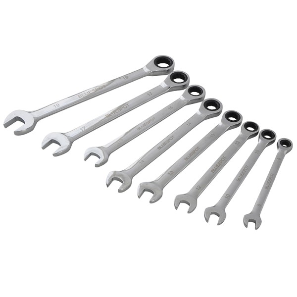 BlueSpot Tools Ratchet Spanner Set, 8 Piece BlueSpot Tools Ratchet Spanner Set, 8 Piece