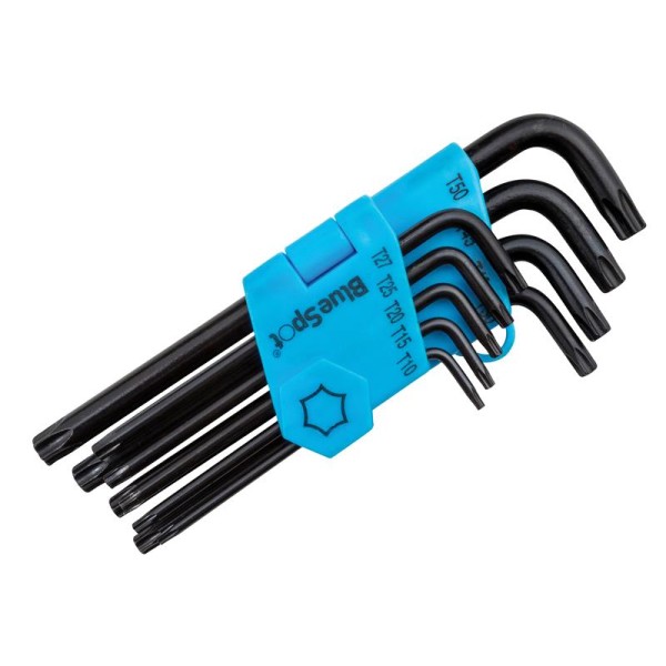 BlueSpot Tools Long Arm Ball End TORX Key Set of 9 (TX10-TX50) BlueSpot Tools Long Arm Ball End TORX Key Set of 9 (TX10-TX50)