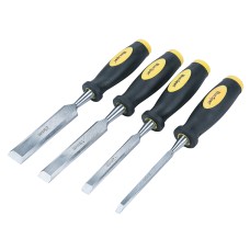 BlueSpot Tools Chisel Set Double Colour Handle Set, 4 Piece