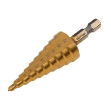 BlueSpot Tools HSS 1/4in Hex Shank Step Drill 4-22mm