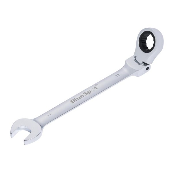 BlueSpot Tools 180° Flexible Head Ratchet Spanner 17mm BlueSpot Tools 180° Flexible Head Ratchet Spanner 17mm