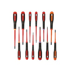 Bahco BE-9878SL ERGO™ Slim VDE Insulated Screwdriver Set, 12 Piece