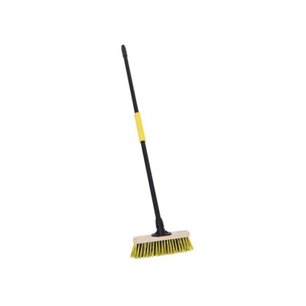 Bulldozer Stiff Dual PET Wooden Broom with Metal Handle 279mm (11in) Bulldozer Stiff Dual PET Wooden Broom with Metal Handle 279mm (11in)