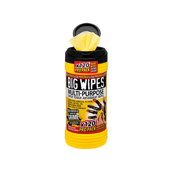 Big Wipes Multi-Purpose Pro+ Antiviral Wipes (Pro Pack Tub 120) Big Wipes Multi-Purpose Pro+ Antiviral Wipes (Pro Pack Tub 120)