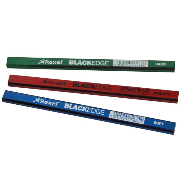 Blackedge Carpenter's Pencils - Assorted (Card 12) Blackedge Carpenter's Pencils - Assorted (Card 12)