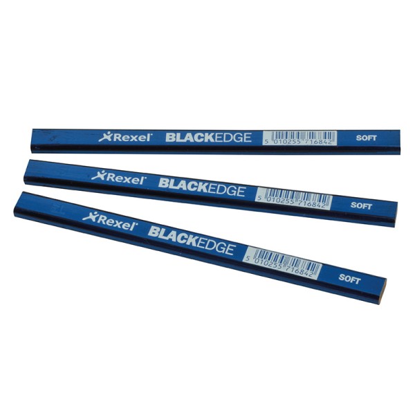 Blackedge Carpenter's Pencils - Blue / Soft (Card 12) Blackedge Carpenter's Pencils - Blue / Soft (Card 12)