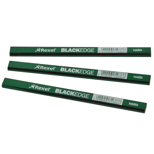 Blackedge Carpenter's Pencils - Green / Hard (Card 12) Blackedge Carpenter's Pencils - Green / Hard (Card 12)