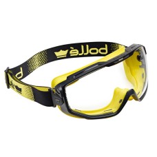 Bolle Safety Yellow Vented Universal Goggles - Platinum Clear