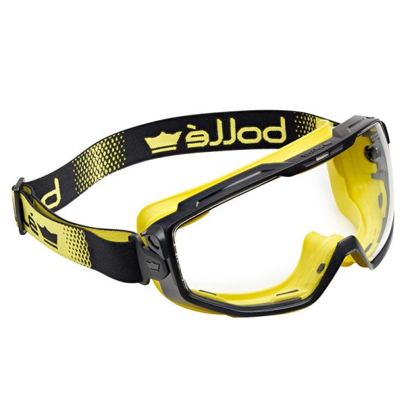 Bolle Safety Yellow Vented Universal Goggles - Platinum Clear Bolle Safety Yellow Vented Universal Goggles - Platinum Clear