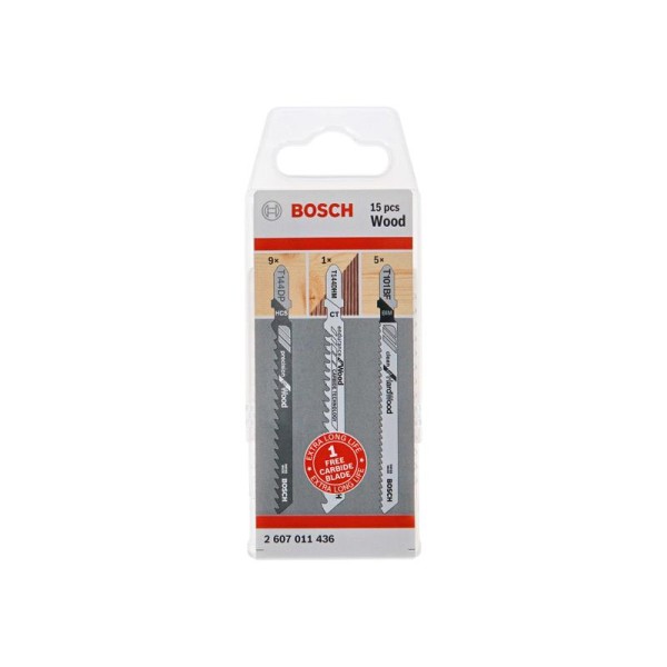 Bosch Powertool Accessories Wood Jigsaw Blade Set, 15 Piece Bosch Powertool Accessories Wood Jigsaw Blade Set, 15 Piece