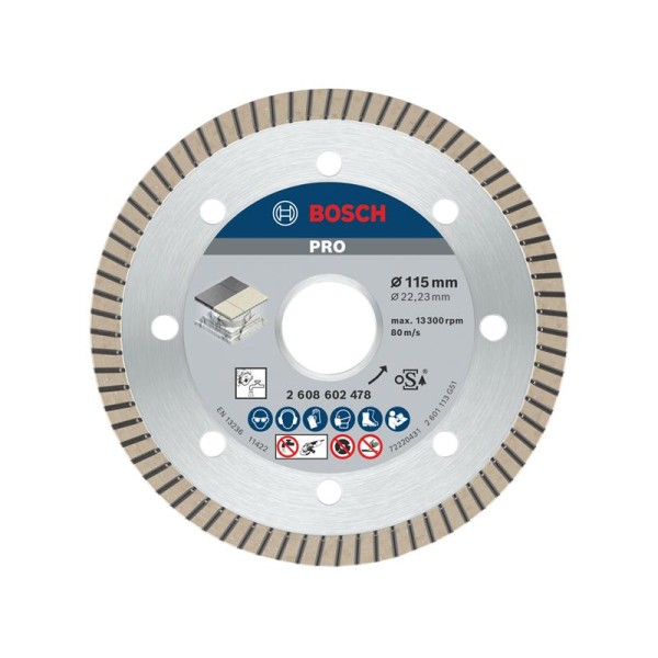 Bosch Powertool Accessories PRO Ceramic Diamond Cutting Disc 115 x 22.23mm Bosch Powertool Accessories PRO Ceramic Diamond Cutting Disc 115 x 22.23mm