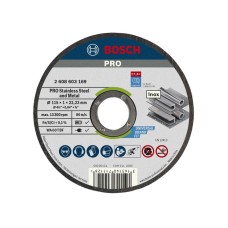 Bosch Powertool Accessories PRO Stainless Steel and Metal Bonded Cutting Disc 115 x 1.0 x 22.23mm