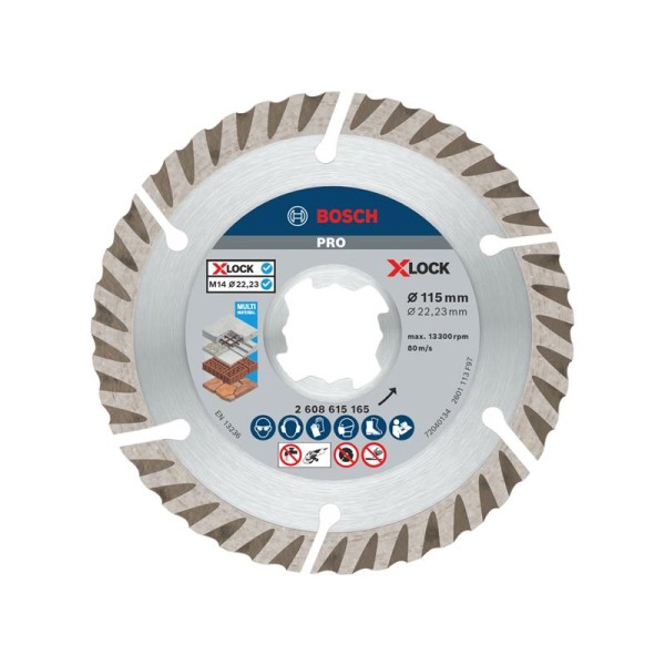 Bosch Powertool Accessories PRO Multi Material Diamond Cutting Disc 115 x 2 x 22.23mm Bosch Powertool Accessories PRO Multi Material Diamond Cutting Disc 115 x 2 x 22.23mm