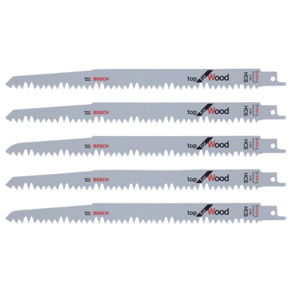 Bosch Powertool Accessories S 1531 L Top for Wood Reciprocating Saw Blade 240mm 5 TPI Pack of 5 Bosch Powertool Accessories S 1531 L Top for Wood Reciprocating Saw Blade 240mm 5 TPI Pack of 5
