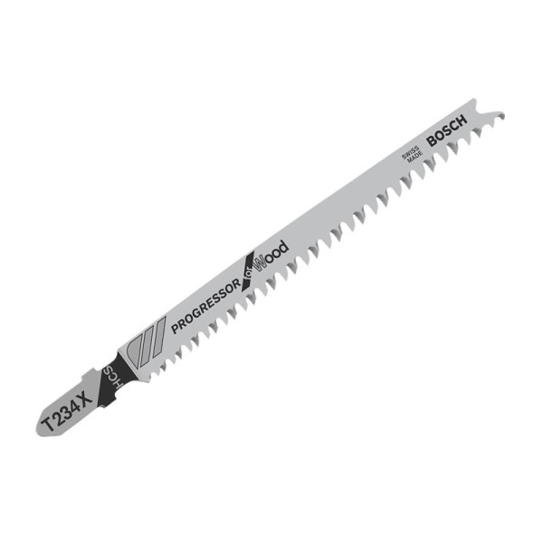 Bosch Powertool Accessories T 234 X Progressor for Wood Jigsaw Blade 117mm Pack of 5 Bosch Powertool Accessories T 234 X Progressor for Wood Jigsaw Blade 117mm Pack of 5