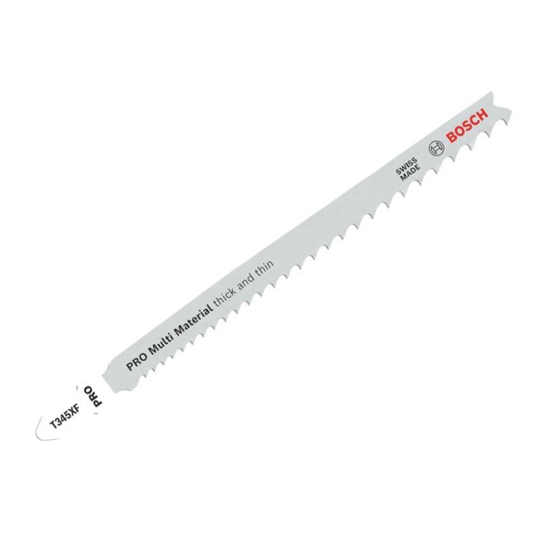Bosch Powertool Accessories PRO Multi Material T345XF Jigsaw Blade 132mm Pack of 5 Bosch Powertool Accessories PRO Multi Material T345XF Jigsaw Blade 132mm Pack of 5