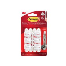 Command™ White Mini Hook (6 Hooks + 8 Strips)