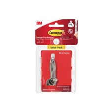 Command™ White Mini Hook Value Pack (18 Hooks + 24 Strips)