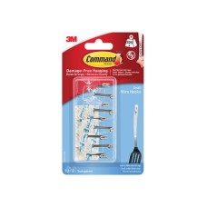 Command™ Clear Small Wire Hook Value Pack (9 Hooks + 12 Strips)