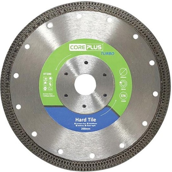 CorePlus HT200 Hard Tile Turbo Diamond Blade 200mm CorePlus HT200 Hard Tile Turbo Diamond Blade 200mm