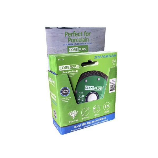 CorePlus Porcelain Diamond Blade 115mm CDU of 15 Blades CorePlus Porcelain Diamond Blade 115mm CDU of 15 Blades