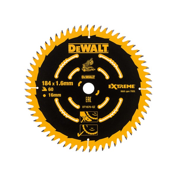 DEWALT Cordless Mitre Saw Blade For DCS365 184 x 16mm x 60T DEWALT Cordless Mitre Saw Blade For DCS365 184 x 16mm x 60T