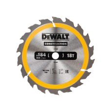 DEWALT Portable Construction Circular Saw Blade 184 x 16mm x 18T