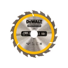 DEWALT Portable Construction Circular Saw Blade 190 x 30mm x 18T