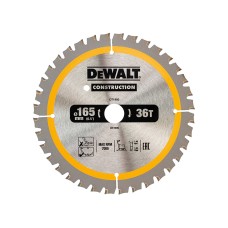 DEWALT Cordless Construction Trim Saw Blade 165 x 20mm x 36T