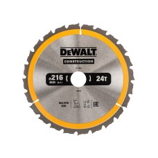 DEWALT Stationary Construction Circular Saw Blade 216 x 30mm x 24T ATB/Neg