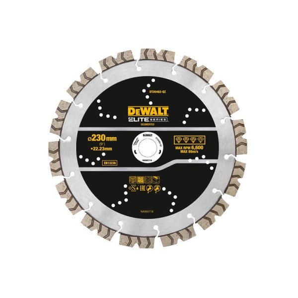 DEWALT ELITE SERIES™ All Purpose Diamond Segmented Wheel 230 x 22.2mm DEWALT ELITE SERIES™ All Purpose Diamond Segmented Wheel 230 x 22.2mm