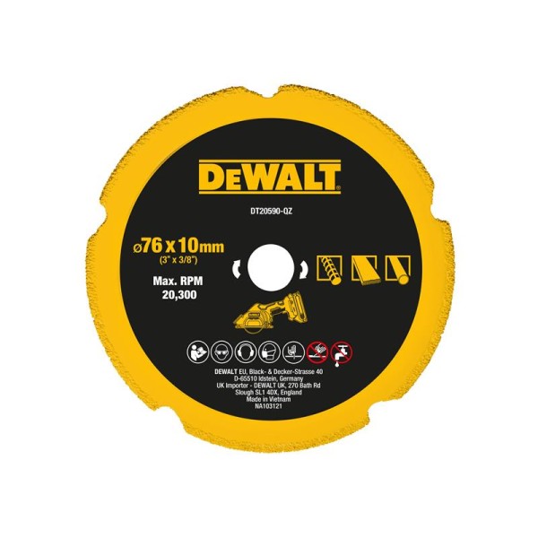 DEWALT DT20590 Diamond Multi Material Blade 75mm DEWALT DT20590 Diamond Multi Material Blade 75mm