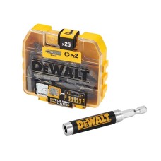 DEWALT DT7156 Torsion Bits PZ2 x 25mm (Tic Tac Box 25) + Holder