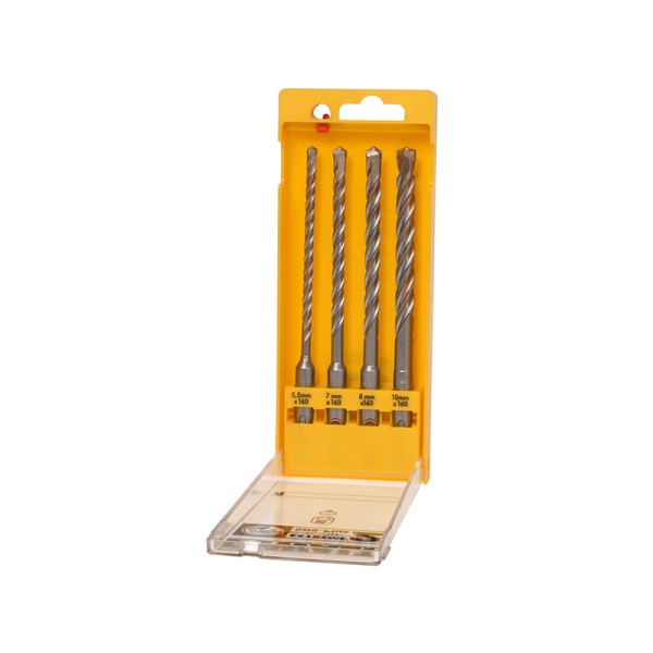 DEWALT Extreme 2 SDS Plus Drill Bit Set 4 Piece 5.5-10mm DEWALT Extreme 2 SDS Plus Drill Bit Set 4 Piece 5.5-10mm