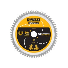 DEWALT XR FlexVolt Circular Saw Blade 216 x 30mm x 60T