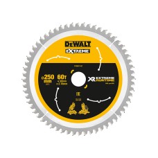 DEWALT Extreme Runtime FlexVolt Mitre Saw Blade 250 x 30mm x 60T