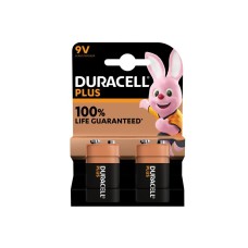 Duracell 9V Plus Power +100% Batteries (Pack 2)