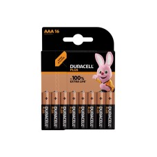 Duracell AAA Cell +100% Plus Power Batteries (Pack 16)