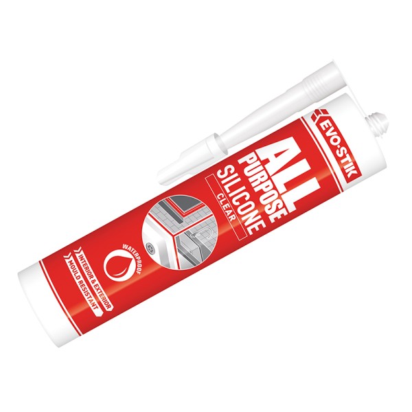 EVO-STIK 112896 All Purpose Flex Silicone Sealant Clear C20 EVO-STIK 112896 All Purpose Flex Silicone Sealant Clear C20