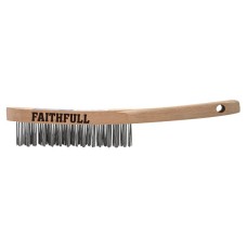 Faithfull Heavy-Duty Scratch Brush, Three Row