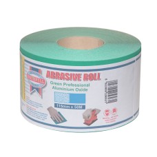 Faithfull Aluminium Oxide Sanding Paper Roll Green 115mm x 50m 40G