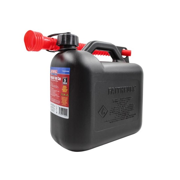 Faithfull Plastic Fuel Can Black 5 litre Faithfull Plastic Fuel Can Black 5 litre