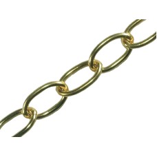 Faithfull Oval Chain 2.3mm x 10m Polished Brass