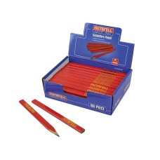 Faithfull Carpenter's Pencils - Red / Medium (Display 80)