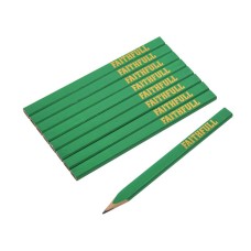 Faithfull FSC Carpenter's Pencils - Green / Hard (Pack 10)