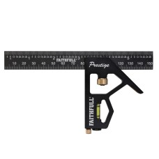 Faithfull Prestige Combination Square Black Aluminium 150mm (6in)